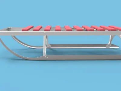 Child sled 3D model