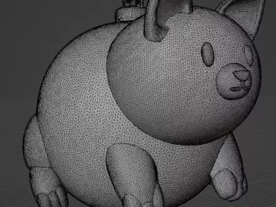 Cute Cat Christmas Ornament 3D print model