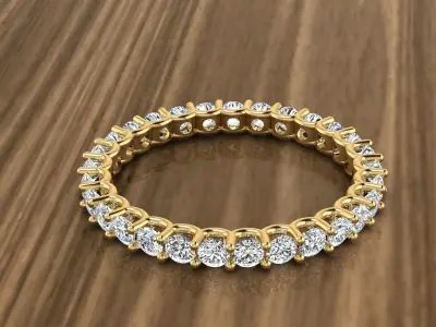 Jewelry Diamond Ring 3D print model 2