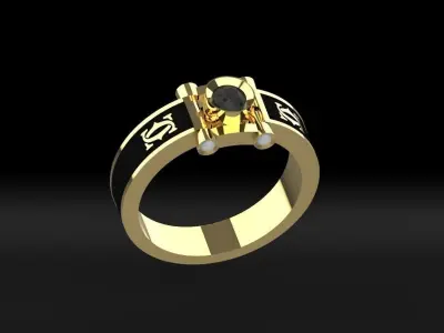 enamel man ring Free 3D print model