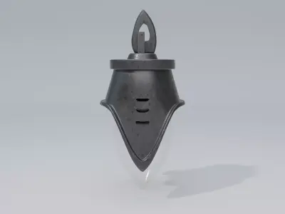 Industrial Hanging Lamp Low Poly 3D Model Low-poly 3D model