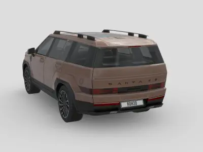 Hyundai Santa Fe 2024 Low-poly 3D model