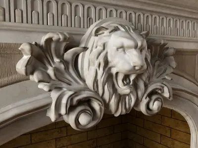 Classic Fireplace 2 3D model