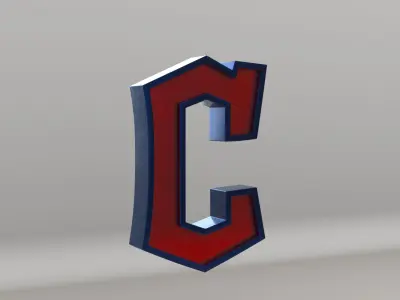 MLB Cleveland Guardians V2 Team Logo 3D model