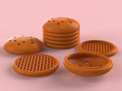 Beehive Coaster Set 3D print model