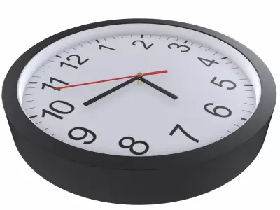 Realistic Wall Clock 3D Model    3D model