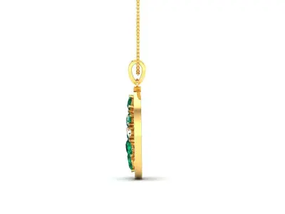 Solitaire Women Pendant 3DM STL OBJ FBX Render Details 3D print model 3