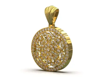 Luxury Jewelry Pendant Model Mandala Medallion jp0343 3D print model