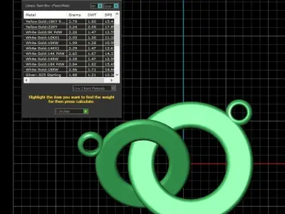 Dual Circle Pendant 3D print model