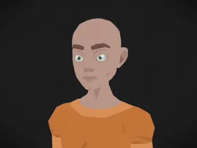 Colorly - Prisoner Guy - Game Ready - Rigged - Customizable Low-poly 3D model