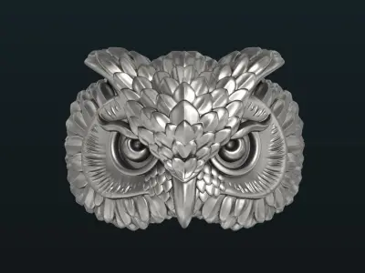 Owl ring 3D model