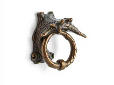 Decorative Door Knocker Model Pack with Intricate Design Low-poly 3D model