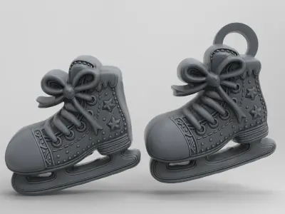 Skate shoe christmas cookie decor  3D print model