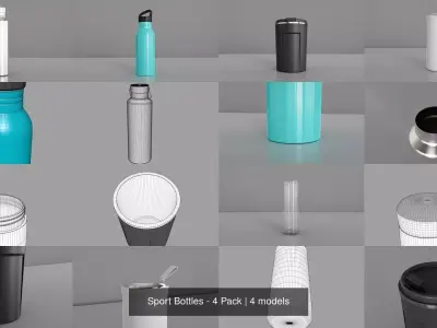 Sport Bottles - 4 Pack