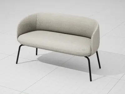 PlusHalle Low Nest Sofa UE4 Low-poly 3D model