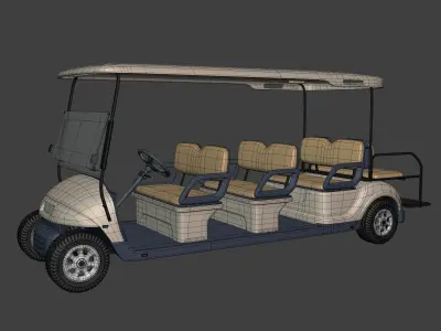 Generic Large Golf Cart - Electric Sport Vehicle - Club Car 3D model