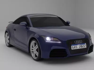 Audi TT RS lowpoly blender model Low-poly 3D model