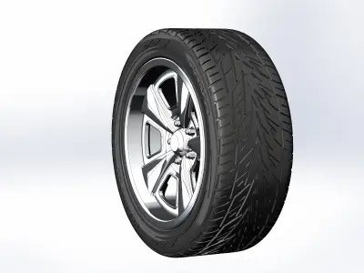 Custom wheels Schott Custom SS D concave for your scale model 3D print model