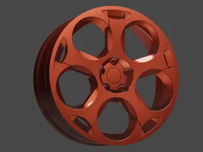 Set of rims 4 rims 3D model