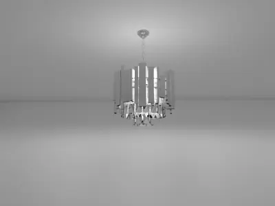  Modern Metallic Chandelier High Quality 3D Model  3D model