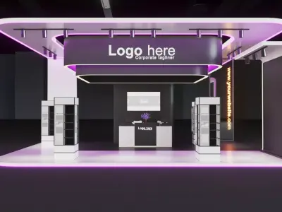 Modern Exhibition booth  3D model