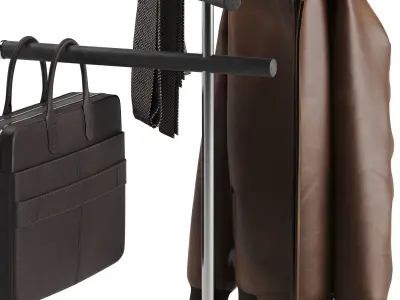 Pianca Contralto con specchio Valet stand 3D model