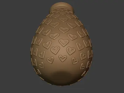 vase with hearts 3D print model