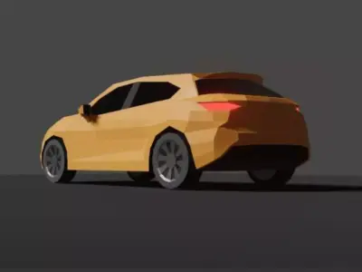 Low Poly Mazda 3 Model Ready To Print 3D print model