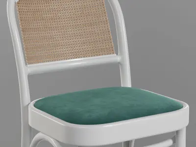 White dining chair 3D model