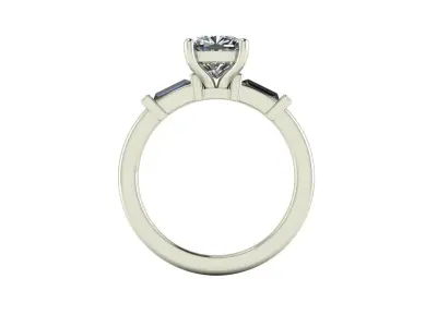 Diamond Women Fashion Ring R10 3D print model