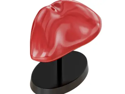 Figurine red lips 14 3D model