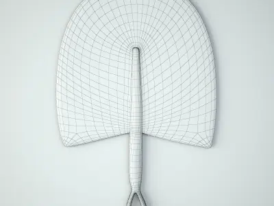 African Handwoven Fan 3 3D model