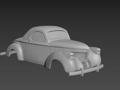 Willys Coupe 1939 Body For Print 3D print model