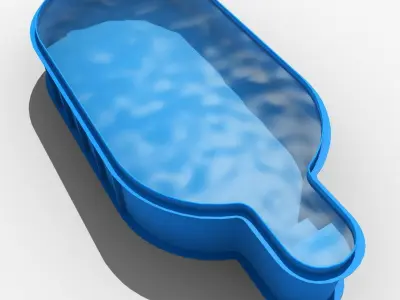 Oval Laguna Stred 3D model