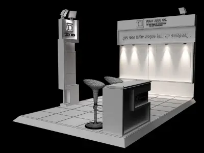  Booth Exhibition Stand a105b 3D model