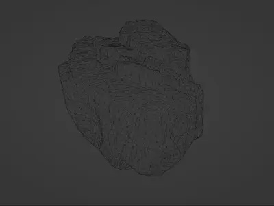 Stepped Sandstone - 8K Textures - 8 Mesh Resolutions Low-poly 3D model