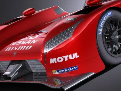 Nissan GT-R LM Nismo Race car 2016 VRAY 3D model