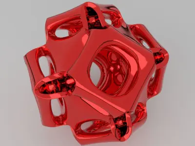 cubic gyroid 3D print model