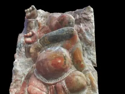 Dancing Marble Ganesha Sculpture 3d Model - 3d Sculpture 3D model