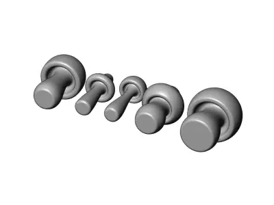 Mushroom peg doll decor shapes 3D print model