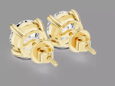 Diamond Earrings  3D print model