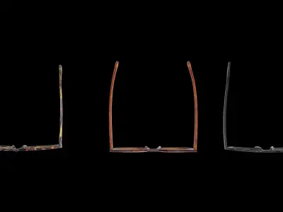 Set Of Colorful Glasses 2 3D model