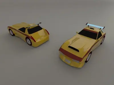 plastic toy car package 3D model