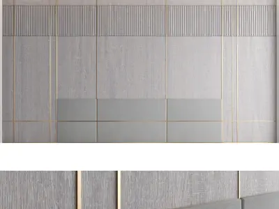 Decorative wall panel set 22 3D model