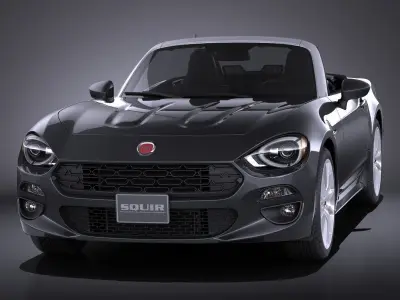 Fiat 124 Spider 2017 VRAY 3D model