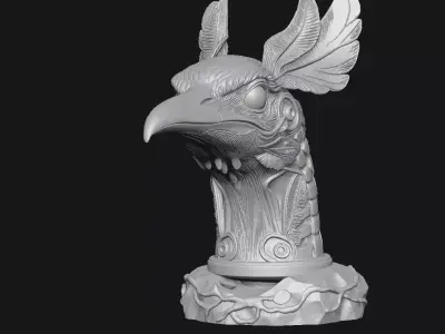Bird sculpture 3D print model