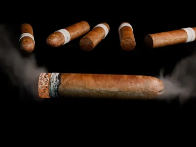 CIGAR - 3D MODEL  BLENDER  Low-poly 3D model