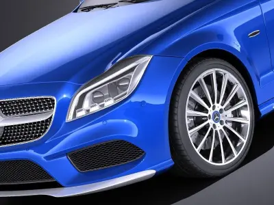 Mercedes-Benz CLS Shooting Brake 2015 VRAY 3D model