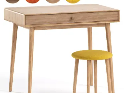 La Redoute Dressing Miji 1 Drawer Desk 3D model