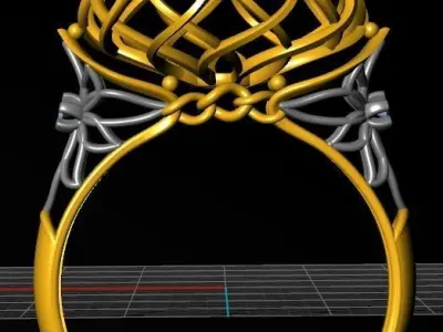 Luxury women ring 3D print model